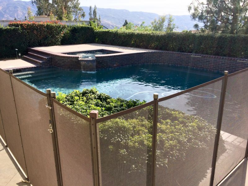 Mesh Fence in a Pool Setting